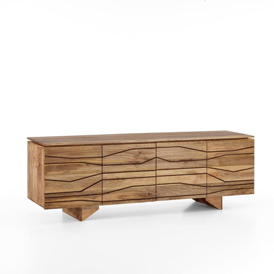 Aparador étnico madera mango marrón 177 x 45 xh 75 cm