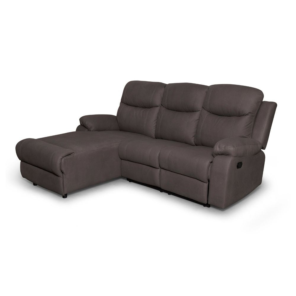 Divano con penisola sinistra Chicago ranger 01 con recliner 222x166x100