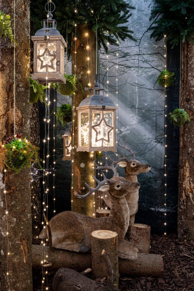 2x Set2 Linterna Isa Madera Nat C